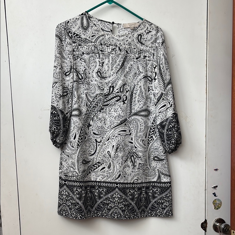 Black and White Paisley Dress